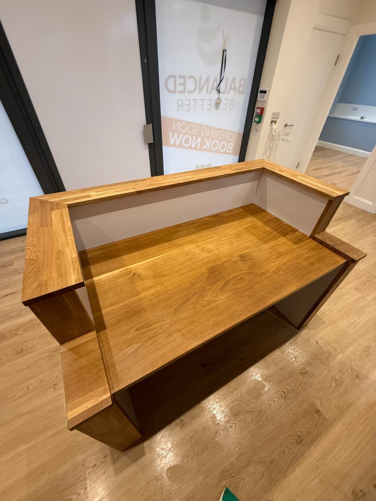 Balanced Be Better — Oak Desk Detail